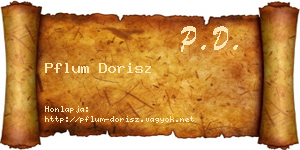 Pflum Dorisz névjegykártya
